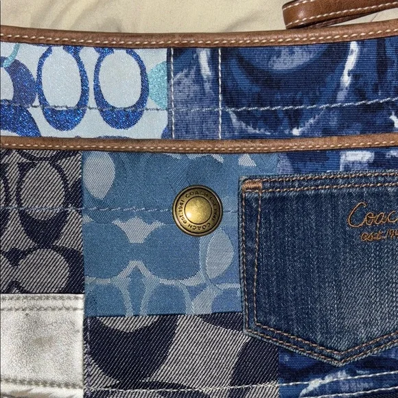 Coach denim patchwork bag - Picture 4 of 8